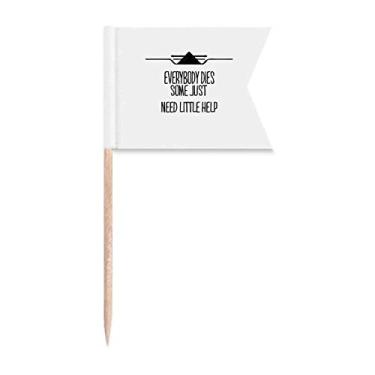 Imagem de Everybody Dies Jogo Art Deco Presente Moda Palito Bandeiras Marcação para Bolo Festa Prato de Queijo