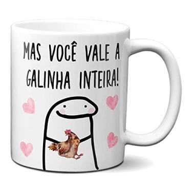 Imagem de Caneca Tem Amizade Que Vale A Pena Você Vale Galinha Inteira (Branca)