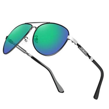 Imagem de Óculos de Sol Masculino KDEAM Estilo Clássico Aviador Piloto com Proteção Uv400 Polarizados (C4)