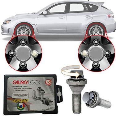 Imagem de Trava Antifurto Anti Roubo de Roda Parafuso Porca Farad Galaxylock Compatível Com Impreza Wrx Sti Com Mais de 10.000 Segredos R/M