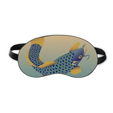 Imagem de Pintura Culture Blue Fish Sleep Eye Shield Soft Night Blinfold Shade Cover