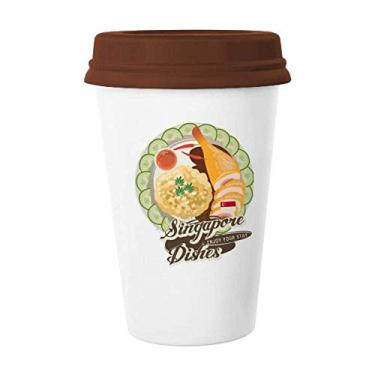 Imagem de Caneca de arroz de galinha hainanesa de Singapura para copo de cerâmica de vidro para beber
