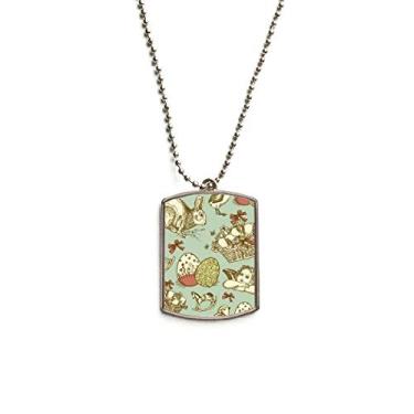 Imagem de DIYthinker Colar com pingente de corrente de aço inoxidável com pingente de cavalo colorido para religião da Páscoa