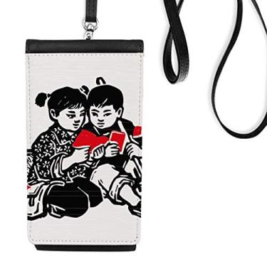 Imagem de Mochila para meninos e meninas, estilo patriotismo para celular, bolsa para pendurar celular, bolso preto