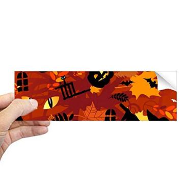 Imagem de DIYthinker Adesivo retangular com desenho de floresta profunda Halloween para janela