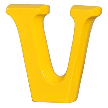 Imagem de Letra V Grande Ceramicas Pegorin Amarelo