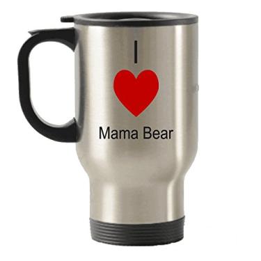 Imagem de Caneca Mama Bear Travel Insulated Tumblers - I Love From Daughter or Son - Presente de chá chocolate quente