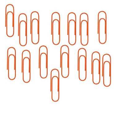 Imagem de Clipes de papel jumbo de 10,16 cm tamanho grande – Acessórios para suprimento de escritório com cores sortidas de 100 mm – Agulha de papel gigante fofa – Marcador de página multicolorido., Laranja