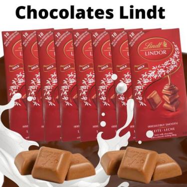 Imagem de Chocolate Lindt Lindor Swiss Milk 100G Combo Com 8