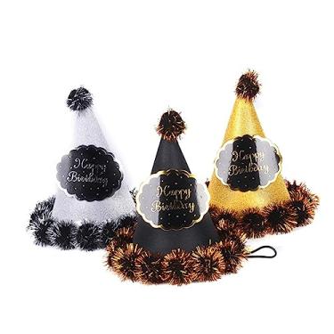 Imagem de Gadpiparty 3 Pecas Chapéu De Aniversário Chapéu De Festa Infantil Bola De Pelo Adereços Filho