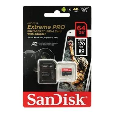 Imagem de Cartão De Memória Sandisk Extreme Pro 64Gb Classe 10