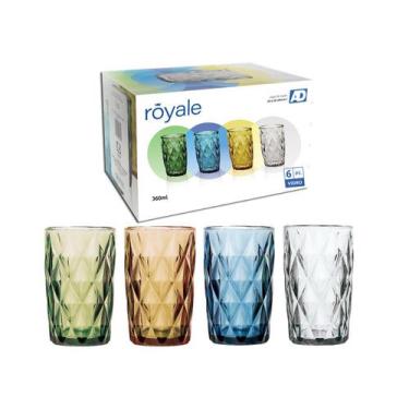 Imagem de Jogo De Copos Cristal Royale 360 Ml 6 Pcs - Ad Importação