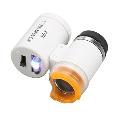 Imagem de Mini Microscópio Mais Claro e Amplo Microscópio Portátil LED para Escritório Escolar (9882 (RD) 1 branco)