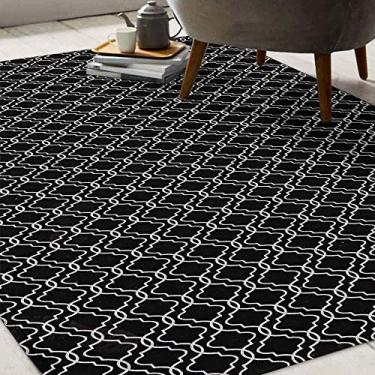 Imagem de Tapete Geométrico Moderno Antiderrapante Para Sala E Escritório 1,32 x1,00 metros