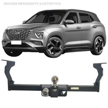 Imagem de Engate Reboque Rabicho Removivel Creta 2023 2 Escapes 1000Kg