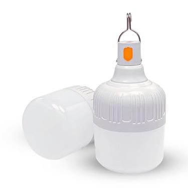 Imagem de Luminária de Emergência Recarregável Com 35w Lampada em Led de à Prova D'águaAlta Potência Duração Contínua Até 8h 3 Modos de Iluminação Carregamento USB JOJOSEE Branco