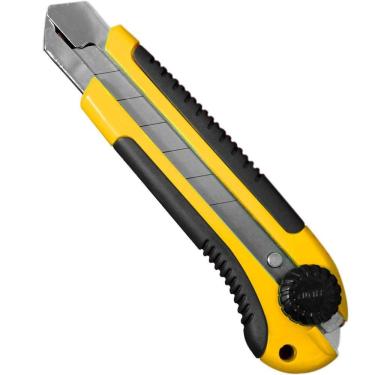 Imagem de Estilete Profissional 25mm Empunhadura Emborrachada Trava Lâmina Fertak Tools