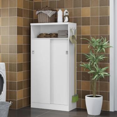 Imagem de Armário Utilitário Lavanderia 2 Portas Branco Carraro