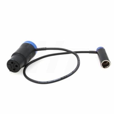 Imagem de HangTon Cabo mixer de áudio para câmera Blackmagic Pocket Cinema 6K Canon C70, Mini XLR TA3M para XLR 3 pinos, ângulo reto, perfil baixo, 40 cm, azul