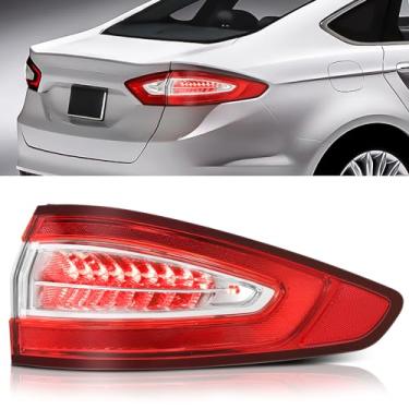 Imagem de Jenuo Conjuntos de luz traseira automotiva adequados para Ford Fusion S SE 2013-2016 2013 2014 2015 2016 Ford Fusion S SE Lâmpada de freio traseira lado externo direito do passageiro com lâmpada LED