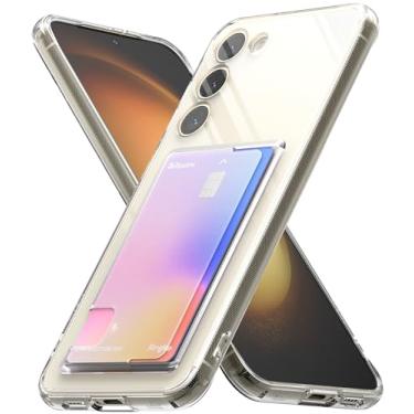 Imagem de Ringke Cartão Fusion [carteira transparente] compatível com Samsung Galaxy S23 Plus 5G, capa rígida com compartimento para cartão embutido para mulheres, homens - transparente