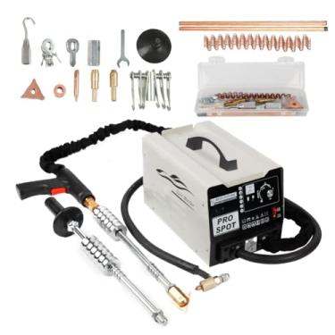 Imagem de Ferramenta de remoção de amassados de soldador de pontos para reparo de corpo, ferramentas de remoção de amassados, 6 modelos de extrator de amassados de carro 110 V 3800 A, kit de reparo de amassados para carros/caminhões
