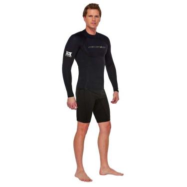Imagem de NeoSport Wetsuits Camiseta masculina XSPAN de manga comprida, preta, 3GG - Mergulho, Snorkeling e Wakeboard
