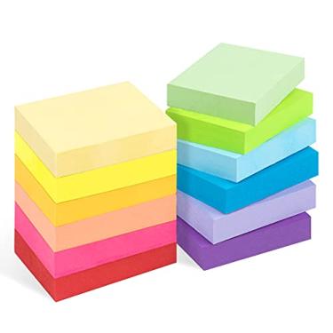 Imagem de Agoer 1200 folhas de mini notas adesivas – 2 x 3,5 almofadas adesivas pequenas, remoção limpa, almofadas autoadesivas de cores brilhantes – notas coloridas para escritório, casa, escola (12 cores)