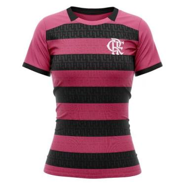 Imagem de Camiseta Feminina Braziline Flamengo Insitute Outubro Rosa - Rosa
