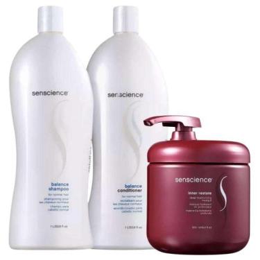 Imagem de Senscience Balance Shampoo + Condicionador 1L + Inner Hidratação 500ml