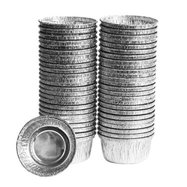Imagem de eHomeA2Z Copos descartáveis de alumínio para assar Ramekins Au Jus, pacote com 50 (50, 113 g)