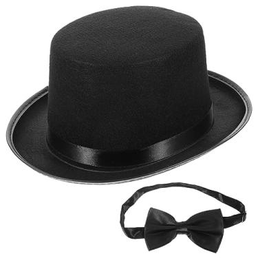 Imagem de 1 conjunto chapéu preto festivo cavalheiro chapéu cosplay fantasia kit de chapéu de detetive adereços de cosplay de detetive adereços de dramatização de detetive fantasia de detetive kit de vestir cha