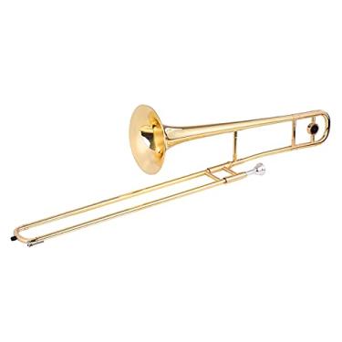 Imagem de Btuty Trompete Alto Trombone Latão Bb Tone B Flat Woodwind Instrumento com Cuproníquel Bocal Estojo Stick de Limpeza (Prata)