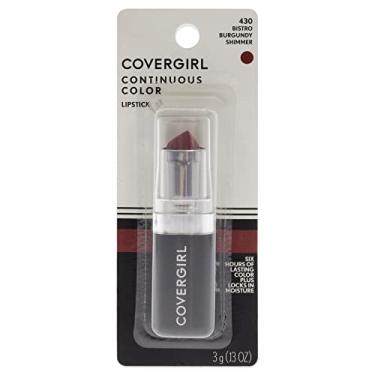 Imagem de CoverGirl Batom de cor contínua – 430 Bistrô Borgonha Batom Feminino 3,7 g