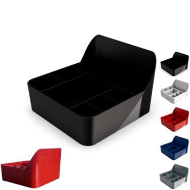 Imagem de Kit 6 Porta Guardanapo Sachê Galheteiro Mesa Balcão Bancada Organizador Suporte Multiuso Divisórias (Preto)