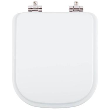 Imagem de Assento Sanitario Poliester Com Amortecedor Quadra Branco Para Vaso Deca