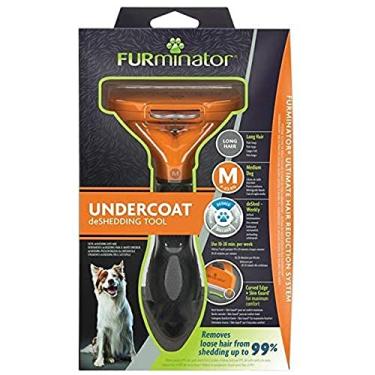 Imagem de FURminator Ferramenta de remoção de pelos para cães de pelo médio longo, 9-23 kg
