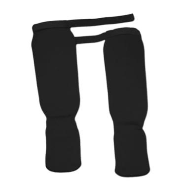 Imagem de Colaxi Caneleiras do peito do pé, equipamento de proteção, par de caneleiras, protetores de perna para sparring, sanda, mma, muay thai, artes marciais, preto L