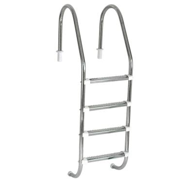 Imagem de Escada para Piscina Tradicional 1 1/2" em Aço Inox 4 Degraus Anatômicos em Inox - Sodramar