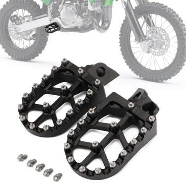 Imagem de IUVWISN Pegs de pedal de motocicleta Dirt Bike, pedais de pé mais largos, pedal de descanso CNC para KLX 140 KLX140 KLX140RF 2008-2024 KX65 2000-2024 KX85 2001-2024 KX100 1998-2021 KX85 X112 2022-2024