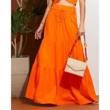 Imagem de Saia Betânia Laranja-Feminino