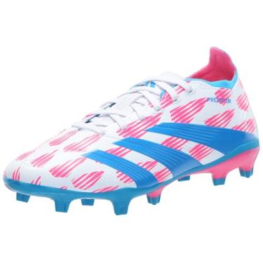 Imagem de adidas Tênis unissex League Firm Ground, Branco/azul solar/rosa solar, 37 BR