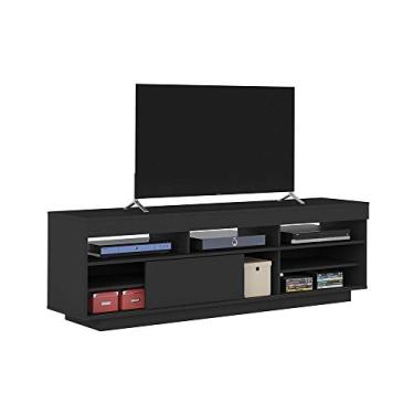 Imagem de Rack para Tv de até 60'' com porta de correr e rodízios TREVISO cor Preto - Artely