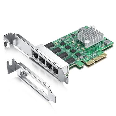 Imagem de H!Fiber.com 2.5Gbase-T Pcie Nic com Chip Realtek Rtl8125, Placa de Rede de 2,5 Gb, 2500/1000/100 Mbps, Portas Quad Rj45, Pcie X4, Placa Ethernet para Windows/Windows Server/Linux