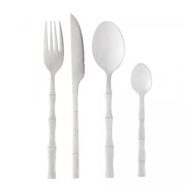 Imagem de Faqueiro Em Inox Bambu Elegant Com 16 Peças Lyor Prata