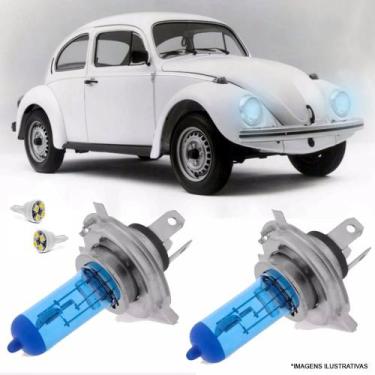 Imagem de Lampada Super Branca Fusca 1959 Ate 1996 Farol Simples H4 - Tech One