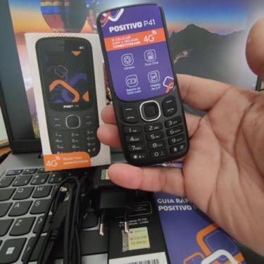 Imagem de Celular Simples Barato Rede 4g Tela Teclas Grandes Bluetooth - Positiv