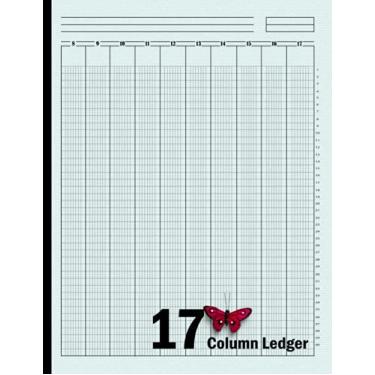 Imagem de 17 Column Ledger Sheets: Account ledger book 17 column,17 Columns Columnar Notepad 120, Size 8.5"X11"(Volume-2)
