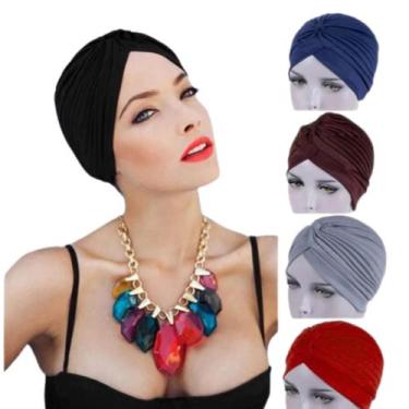 Imagem de Turbante Indiano Feminino Touca Gorro Elegante Varias Cores - bbless, 