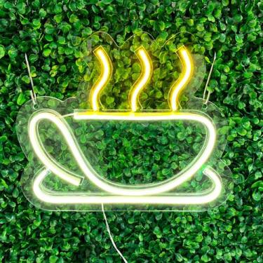 Imagem de Painel Led Neon Xícara de Café/Caneca Decoração/Cafeteria - Bloom
